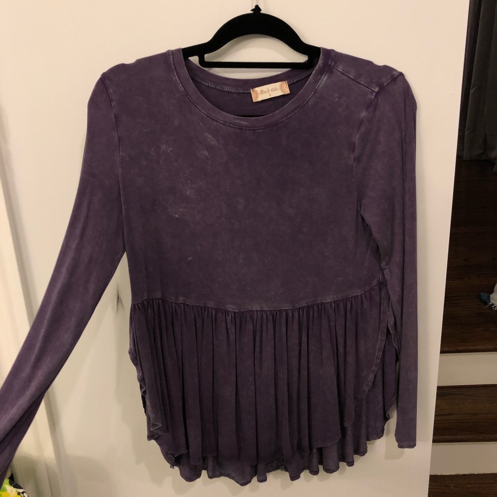 purple long sleeve top never worn